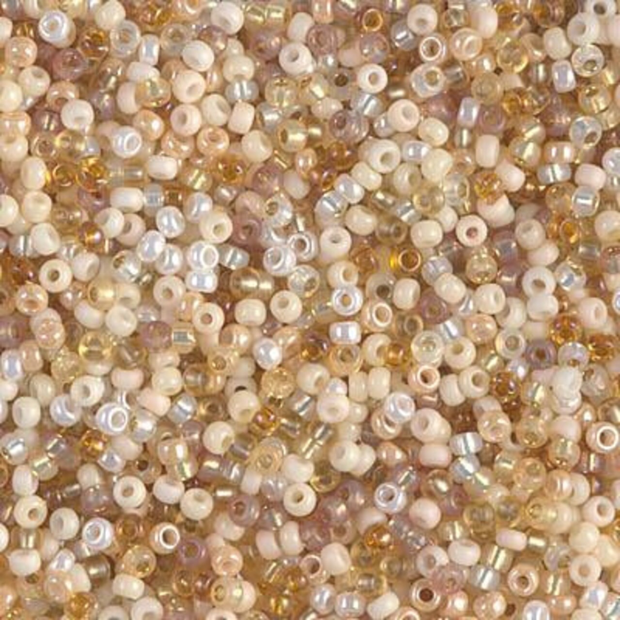 Miyuki 11 Round Seed Bead, 11-MIX-09, Mix - Au Natural, 22 grams